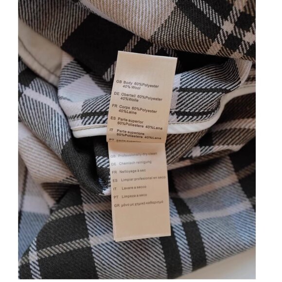 NWT Scotch & Soda Wool Blend Check Long Shirt Jacket S/M Field Green - Picture 12 of 14